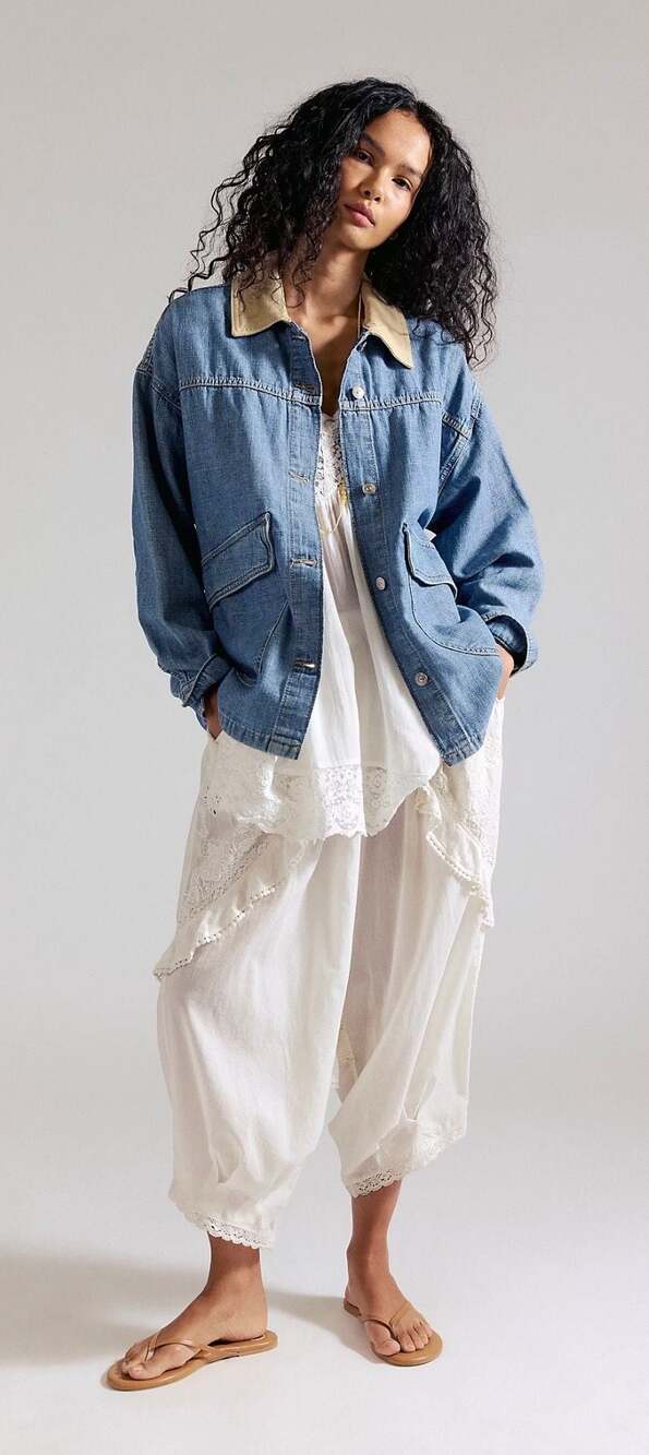 We The Free Lemon Oversized Denim Jacket - Picture 2 of 4